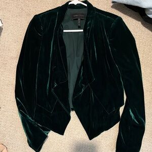 bebe Dark Green Velvet Blazer